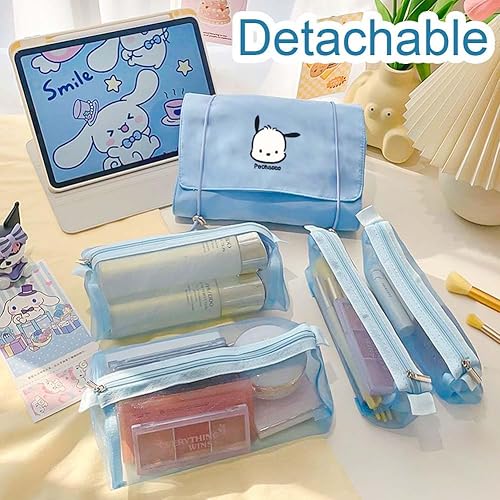 Miniatura 3 de Bolsas de maquillaje Kawaii para regalo, bonita bolsa de aseo colgante para mujeres, bolsa de maquillaje de anime con cordón, bolsa de aseo