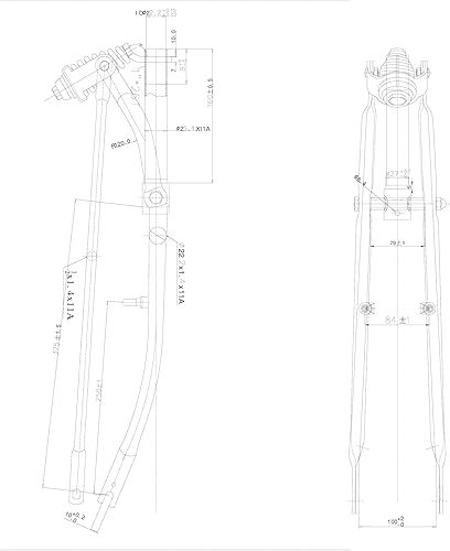 Miniatura 3 de Horquilla Springer resistente cromada - Horquilla de suspensión de 26 pulgadas - Horquillas de bicicleta para crucero - Horquilla de bicicleta -