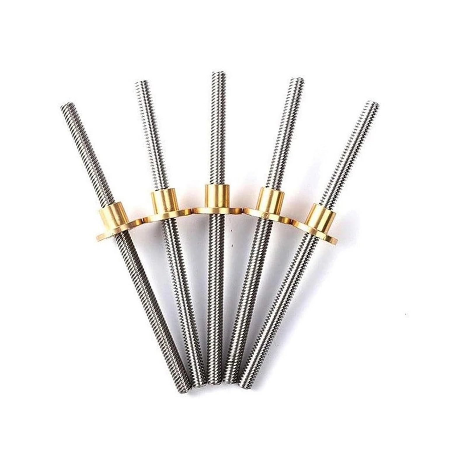 1pc T20 Lead Screw T20 Trapezoidal Rod Screw with Brass Nut Pitch Stainless Steel 3D Printer CNC Parts(Pitch 4 Lead 8mm,300mm)