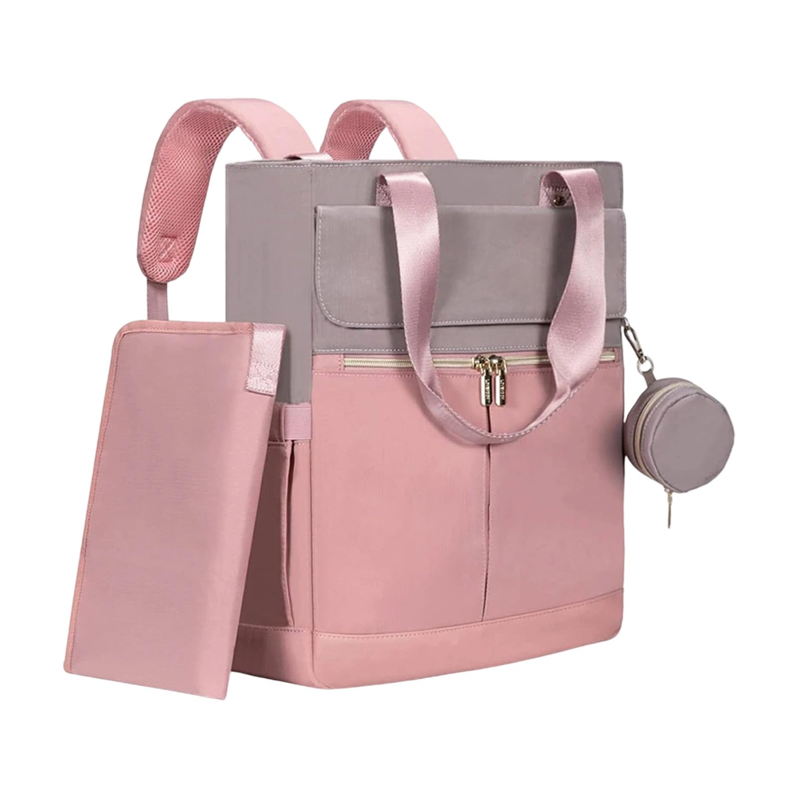 Spaziosa borsa per pannolini con tracolla convertibile e tasche multiple per viaggi all'aperto e uso quotidiano borsa a tracolla per pannolini