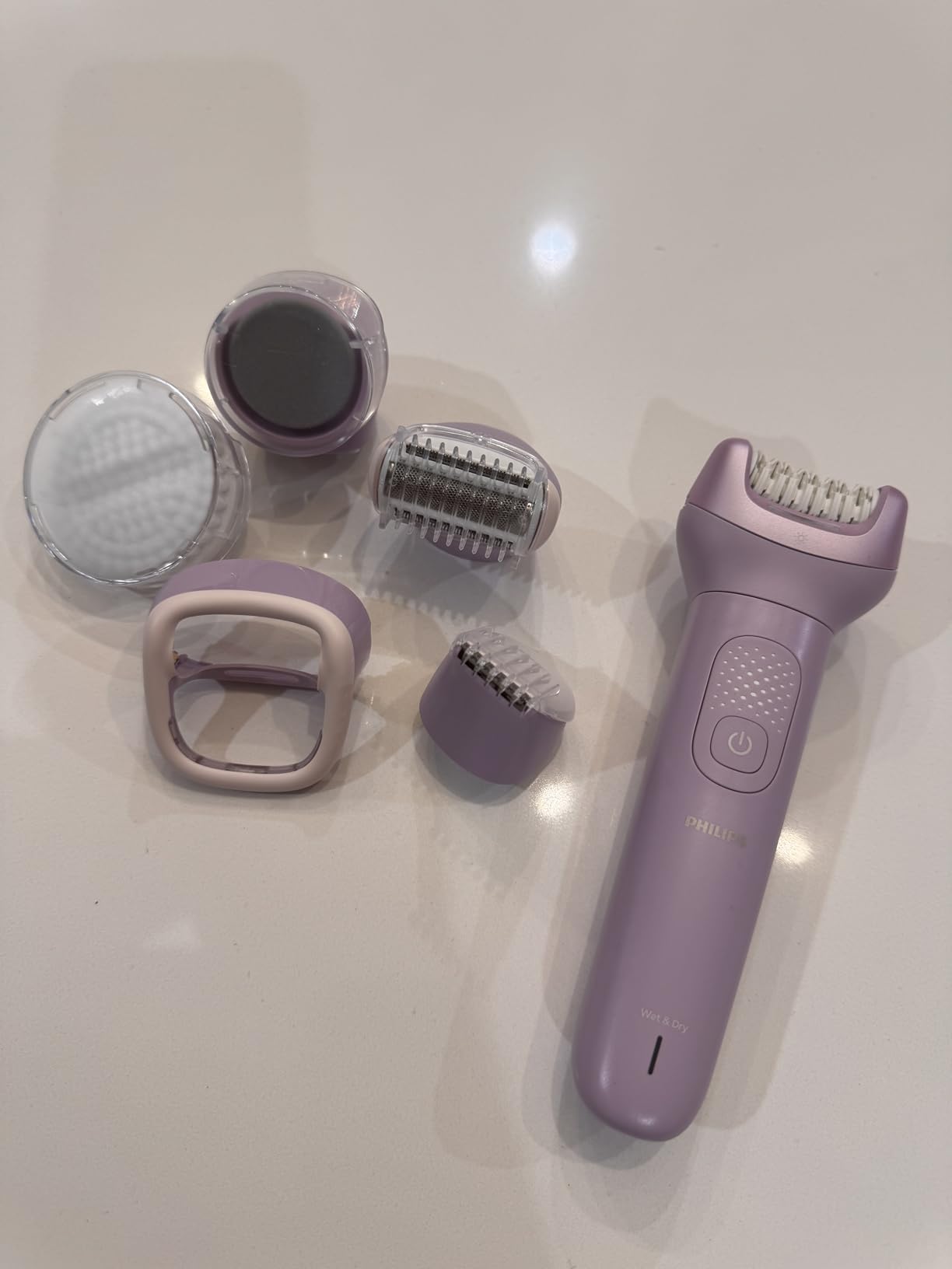 Philips Epilator Series 9000 - Cordless Wet and Dry Electric Epilator, Hair Removal for Legs, Body and Bikini, with ProGuide, 9 Accessories Including Pedicure Head, 60 min. Runtime, Model BRE728/00