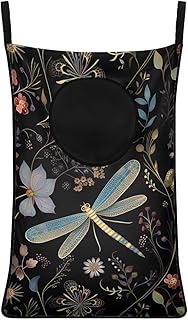 ZFRXIGN Dragonfly Hanging Hamper Flower Laundry Bag Boho Laundry Baskets...