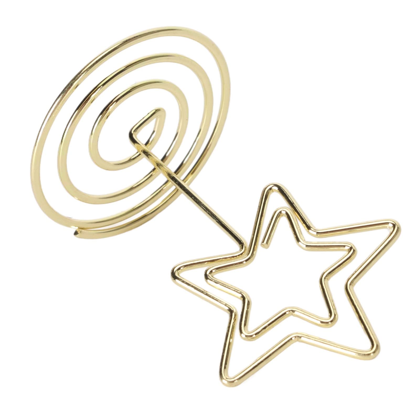 Buachois 20 Pezzi Supporti per Cartellini Segnaposto,Supporto Circolare Inferiore, Filo Metallico, Portafoto, Utilizzato per Appunti di Ufficio, Matrimoni, Ristoranti, Feste di Compleanno
