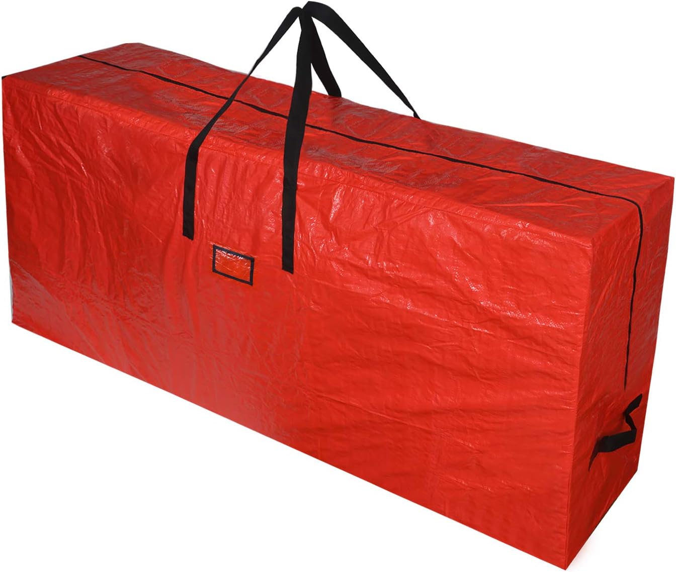 BOTINDOChristmas Tree Storage Bag, Large Zippered Xmas Tree Bag with 2 Reinforced Handles, Un-Assembled Artificial Christmas Tree Organizer Red, L:50" x 15" x 20"