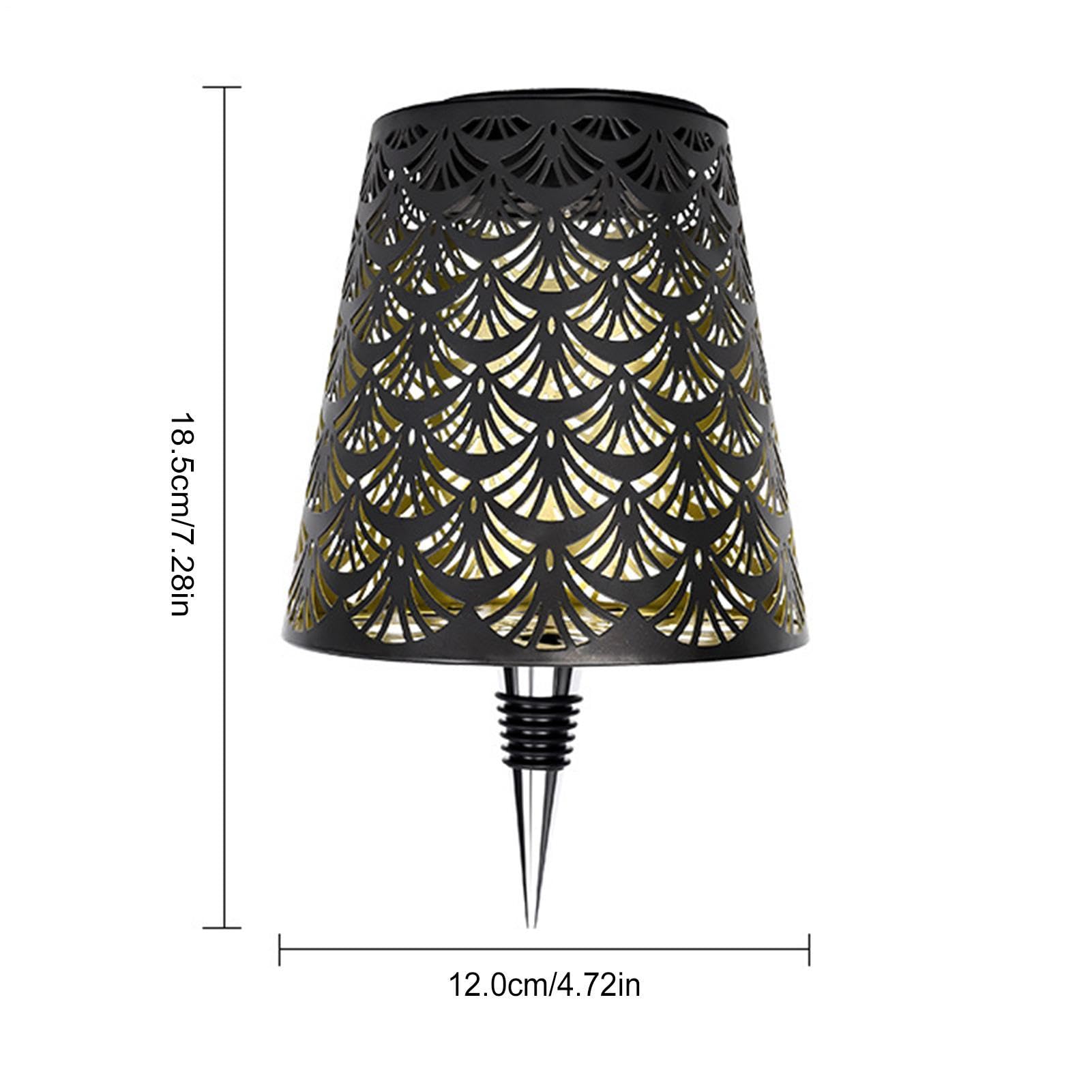 Lampada a energia solare per bottiglia di vino, proiettore di in metallo cavo con tappo, lampada da tavolo ad energia solare bianca calda per matrimoni, feste e bar, decorazione decorativa in
