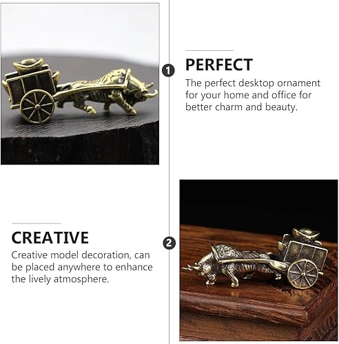 Miniatura 7 de Garneck Estatua de Feng Shui, figura de lingote de buey de riqueza, figura de animal del zodiaco chino, figura coleccionable para automóvil, hogar,