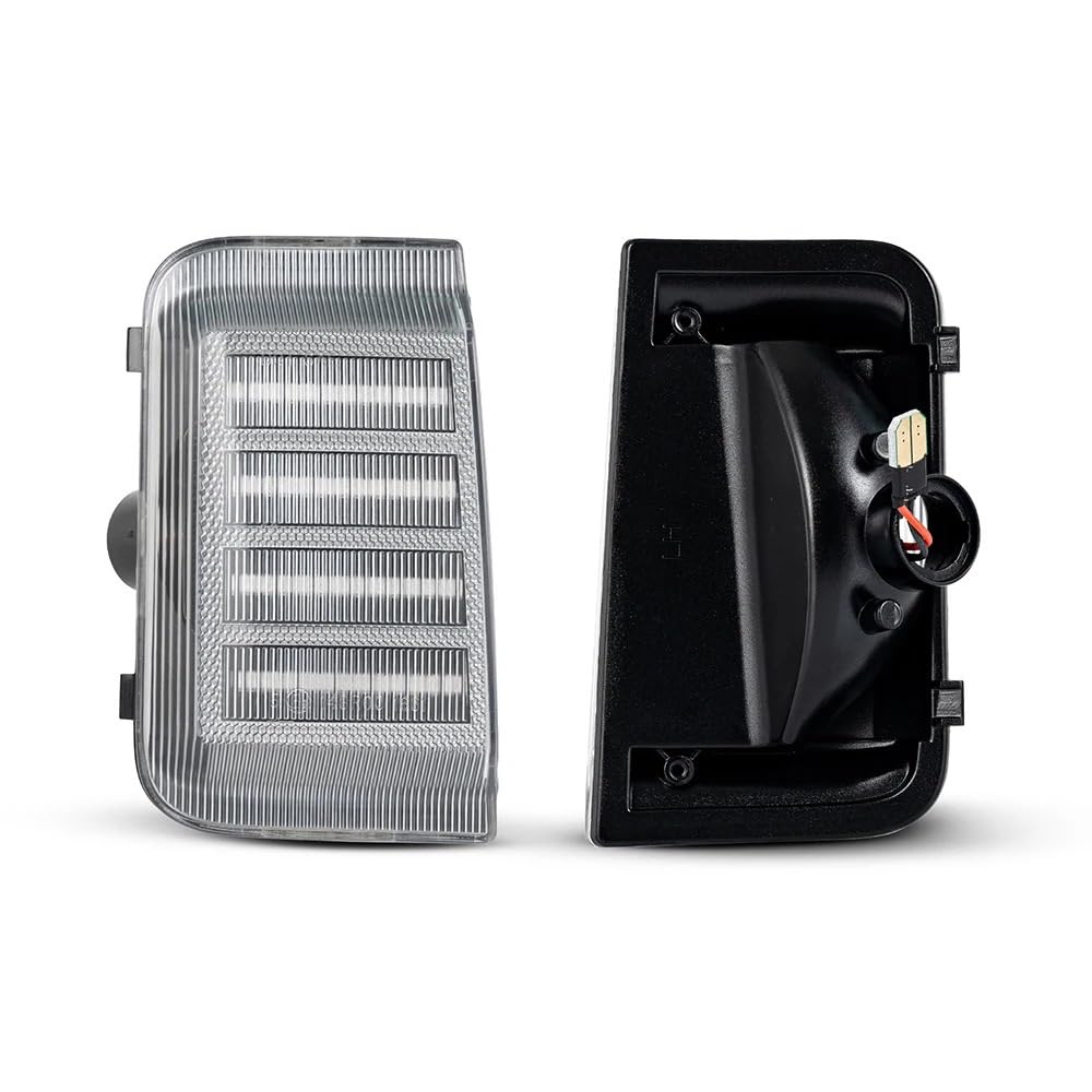 2 szt. Dynamiczne bursztynowe lusterko boczne kierunkowskazy akcesoria samochodowe dla Fiat Ducato RAM PROMASTER PEUGEOT BOXER 2006-2019(Clear lens)