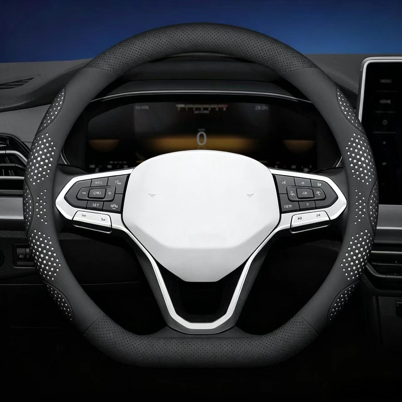 ONEMAJI Steering Covers for BMW 1er F40 118i 118d M Sport 2018-2023 2024, Car Grip Protector Driving Handle Wrap Non Slip Trim Surface Steering Protection Auto Accessories,Type D
