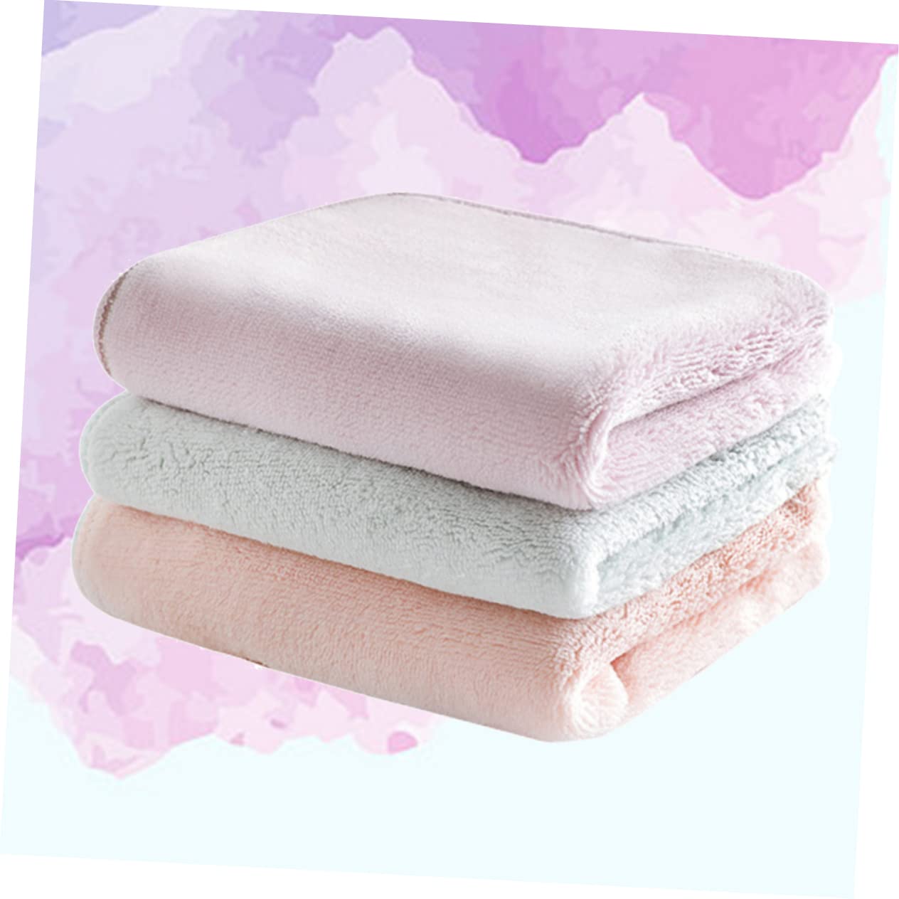 3 Series Paños De Limpieza Absorbentes Y Antigrasa Microfibra De Doble Cara Colores Pastel Rosa Verde 3 Piezas*3