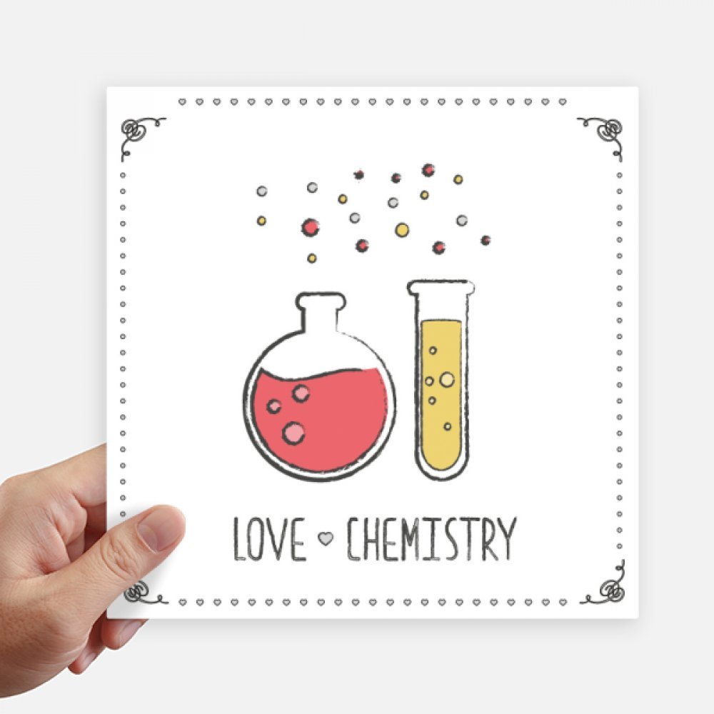 Sticker tube à essai de chimie décoration de valise et mur 20cm lot de 4