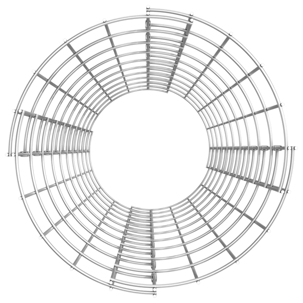Gabionen-Säule rund verzinkter Stahl Ø30x100 cm Gartenzaun Sichtschutz Begrenzung Metallzaun Zaunelement Witterungsbeständig für Garten Terrasse Balkon