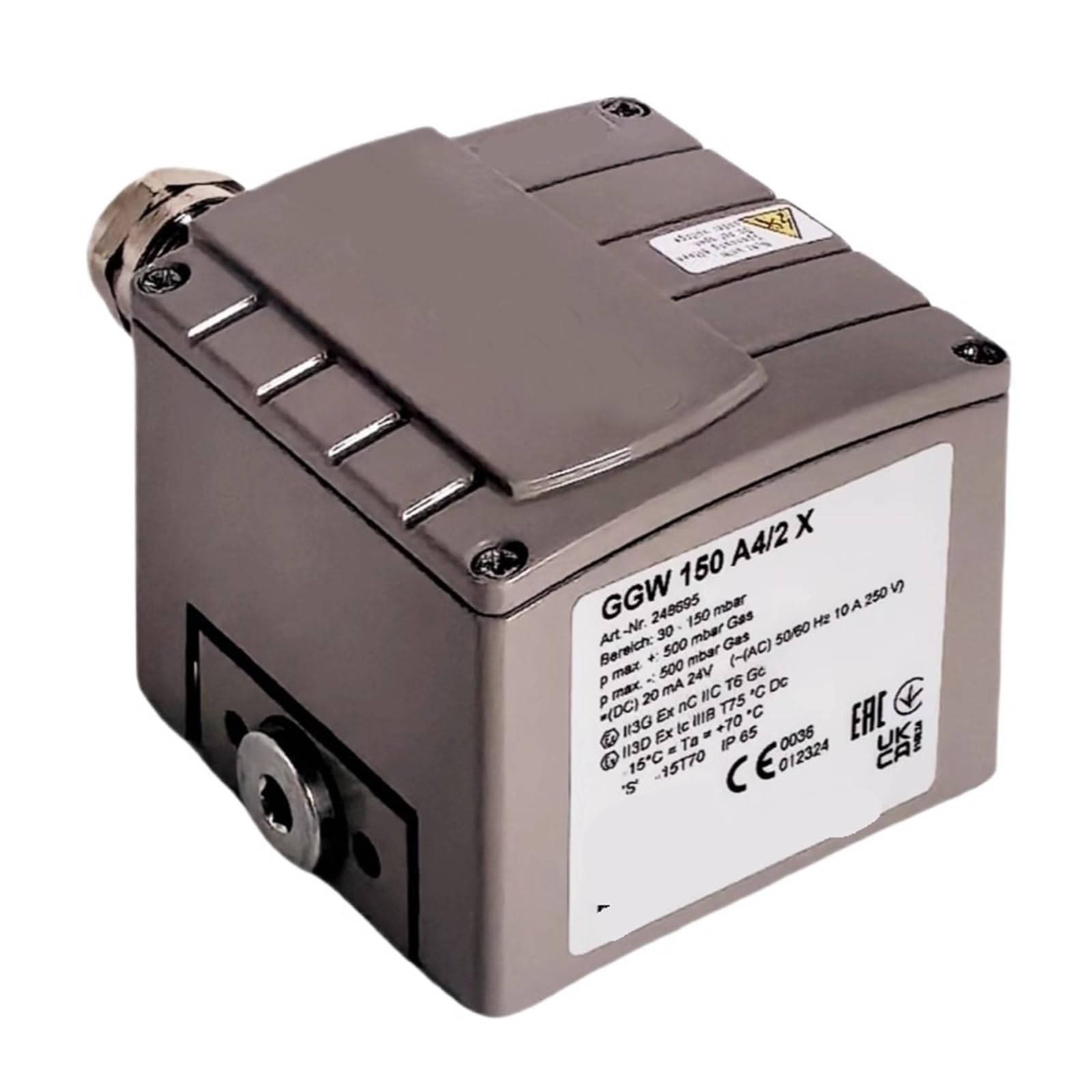 Pressostat GGW150A4/2X à haute précision pour brûleur industriel