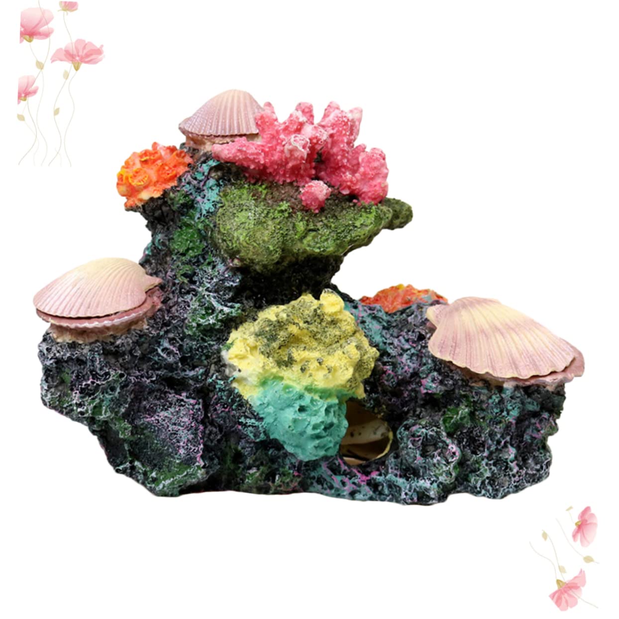 minkissy Dekoracje terrarium akcesoria do akwarium dekoracje sztuczne rośliny koral akwarium ozdoby rośliny wodne akcesoria akwarium symulacja roślina koral do akwarium dekoracja muszla