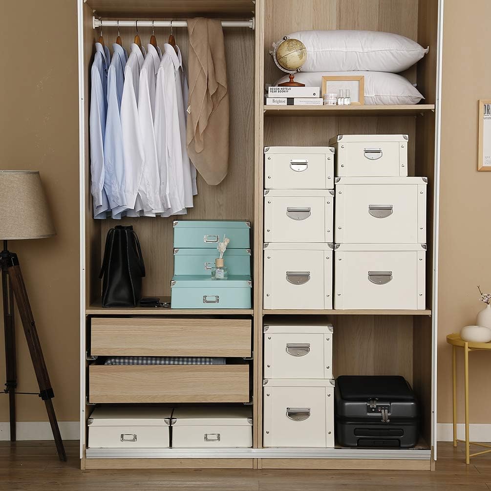 TOP оƒƒERS X-super Home Decorative Storage Cardboard Boxes with Lip Sturdy Organizer Gift Boxes for Keepsake Toys Photos Memories Closet Nursery Office File Wardrobe Bookshelf Display Case(White, Medium Sizes) 🛒 Flаѕh Sаlе X-super Home Decorative Storage Cardboard Boxes with Lip Sturdy Organizer Gift Boxes for Keepsake Toys Photos Memories Closet Nursery Office File Wardrobe Bookshelf Display Case(White, Medium Sizes)