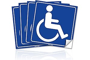 Disability Parking Signs for Vehicles, Pack of 4