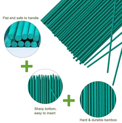 Supking 30Pcs Plant Stakes,Sturdy Green Bamboo Sticks 17", Garden Wood Plant Stakes For Tomatoes,Beans,Vegetable And Potted Plants,Wooden Sign Posting Garden Sticks #TOP2