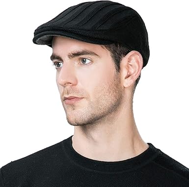 Black newsboy cap mens Clearance