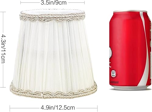 Miniatura 3 de Bombillas pequeñas con clip, estilo europeo moderno, mini pantallas para lámpara de araña, pantallas de lámpara de araña blancas de campo francés,