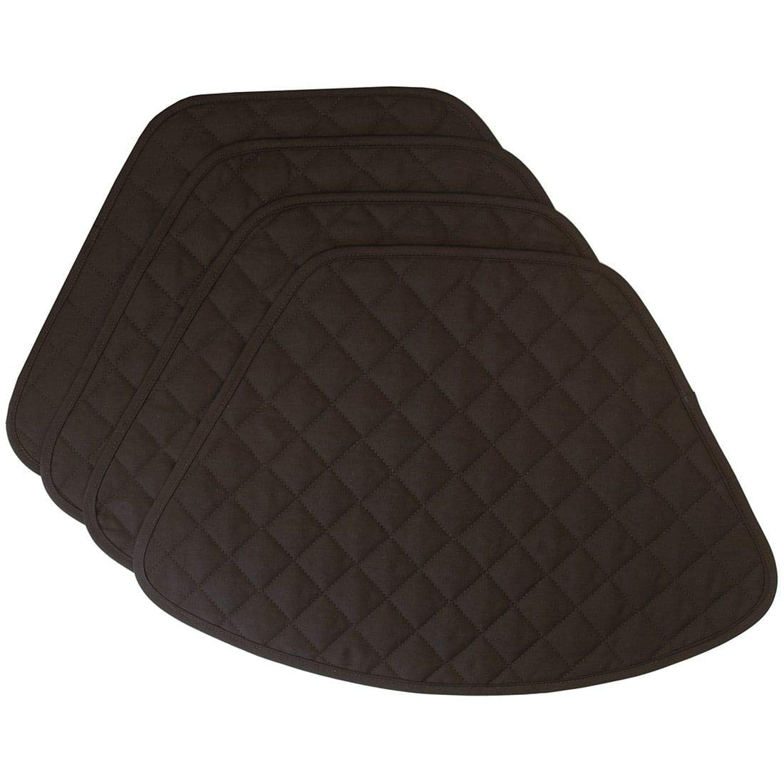 Sweet Pea LinensSolid Black Quilted Wedge-Shaped Placemats - Set of Four