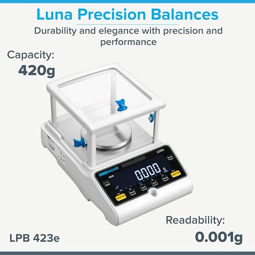 Balanza de Precisión Luna Adam, 420g, 0.001g, Laboratorio miniatura 3
