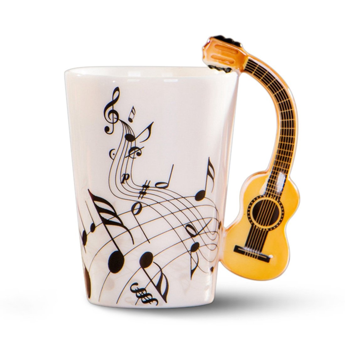de Ceramica del Manejar de la Guitarra de la Novedad Creativa Espectro Libre de te de Leche cafetaza de la Personalidad Regalo Instrumento Musical Unico