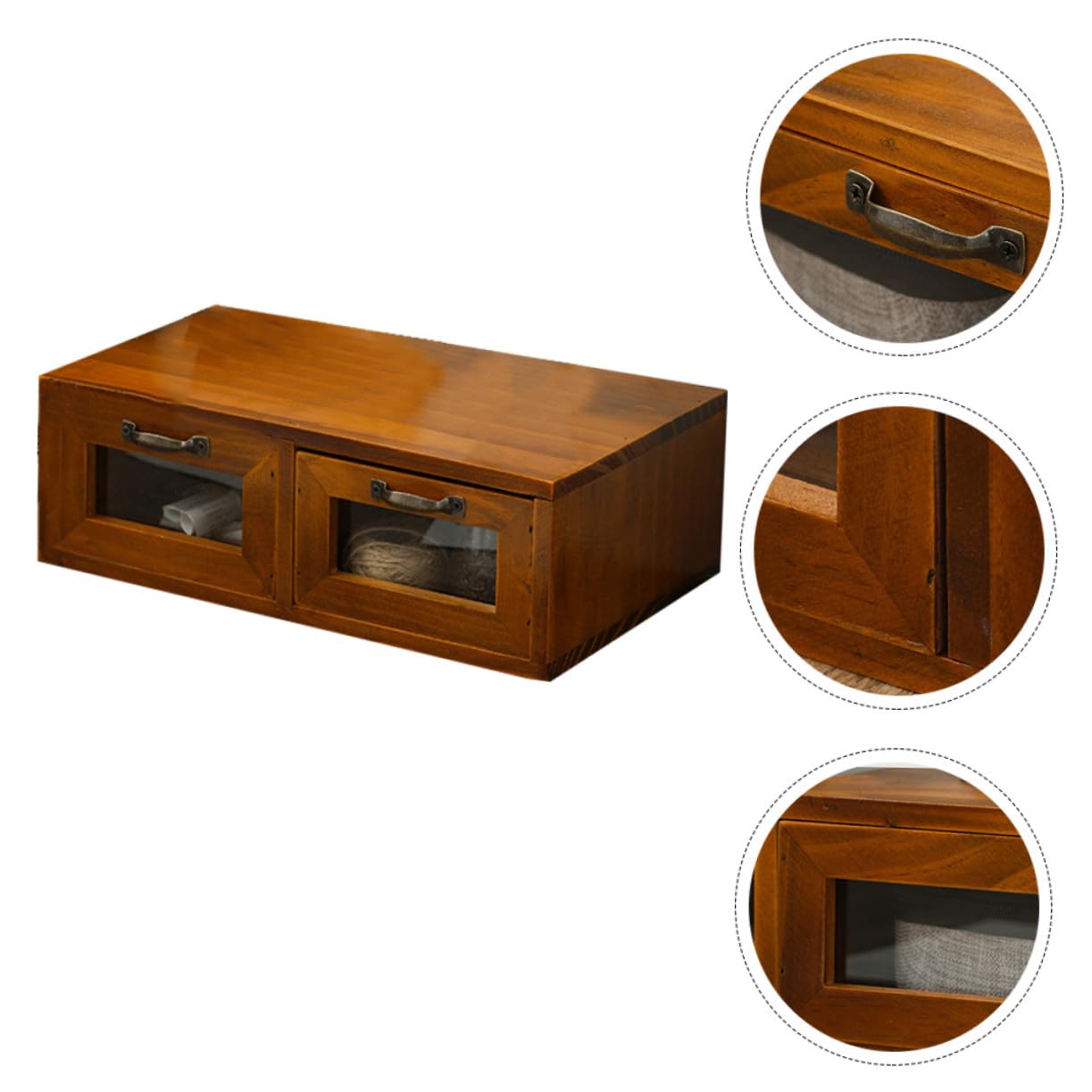 Supporto Alzata per Computer in Legno e Ferro Cassetto da Scrivania | Cassettiera da Scrivania Coffee per Monitor e Cancelleria, Organizzazione Classificata per Ufficio e Studio