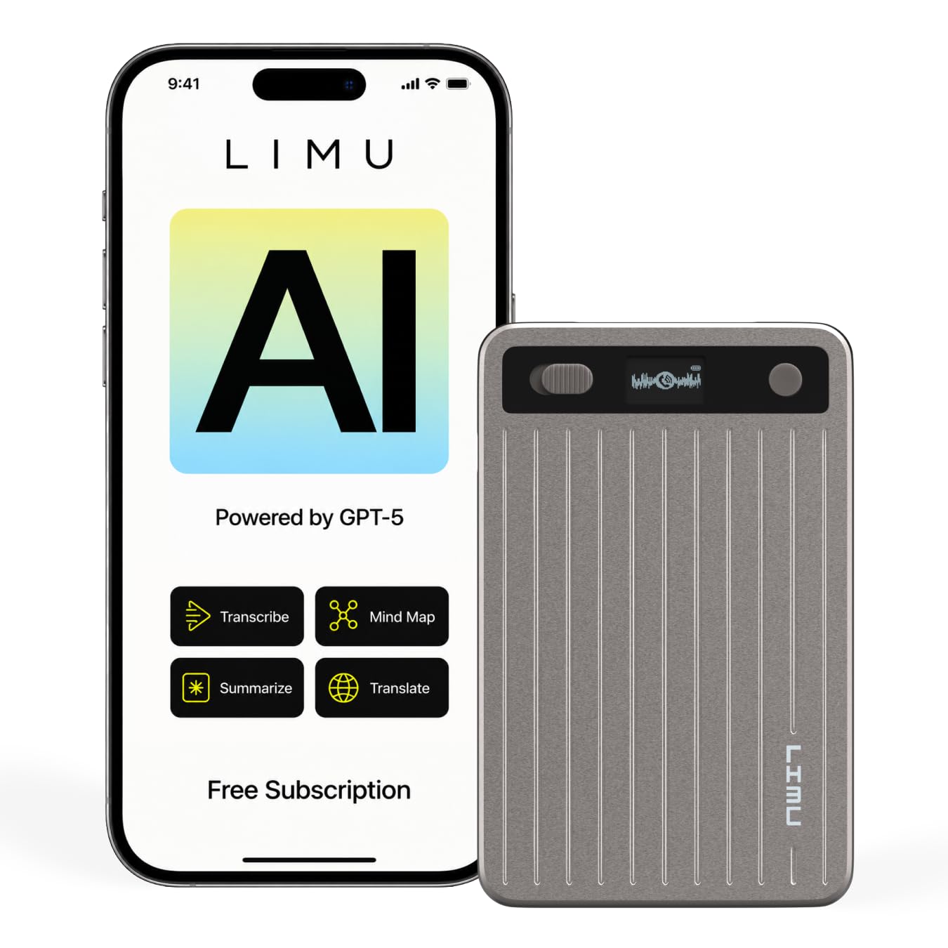LIMU AI Voice Recorder with App Control - Ultra Slim 64GB AI Note Taking Device - ChatGPT 5 Translation, Summaries & Mind Maps (125 Languages), 400 Min/Month, Digital Audio Recorder with Transcription-image-37