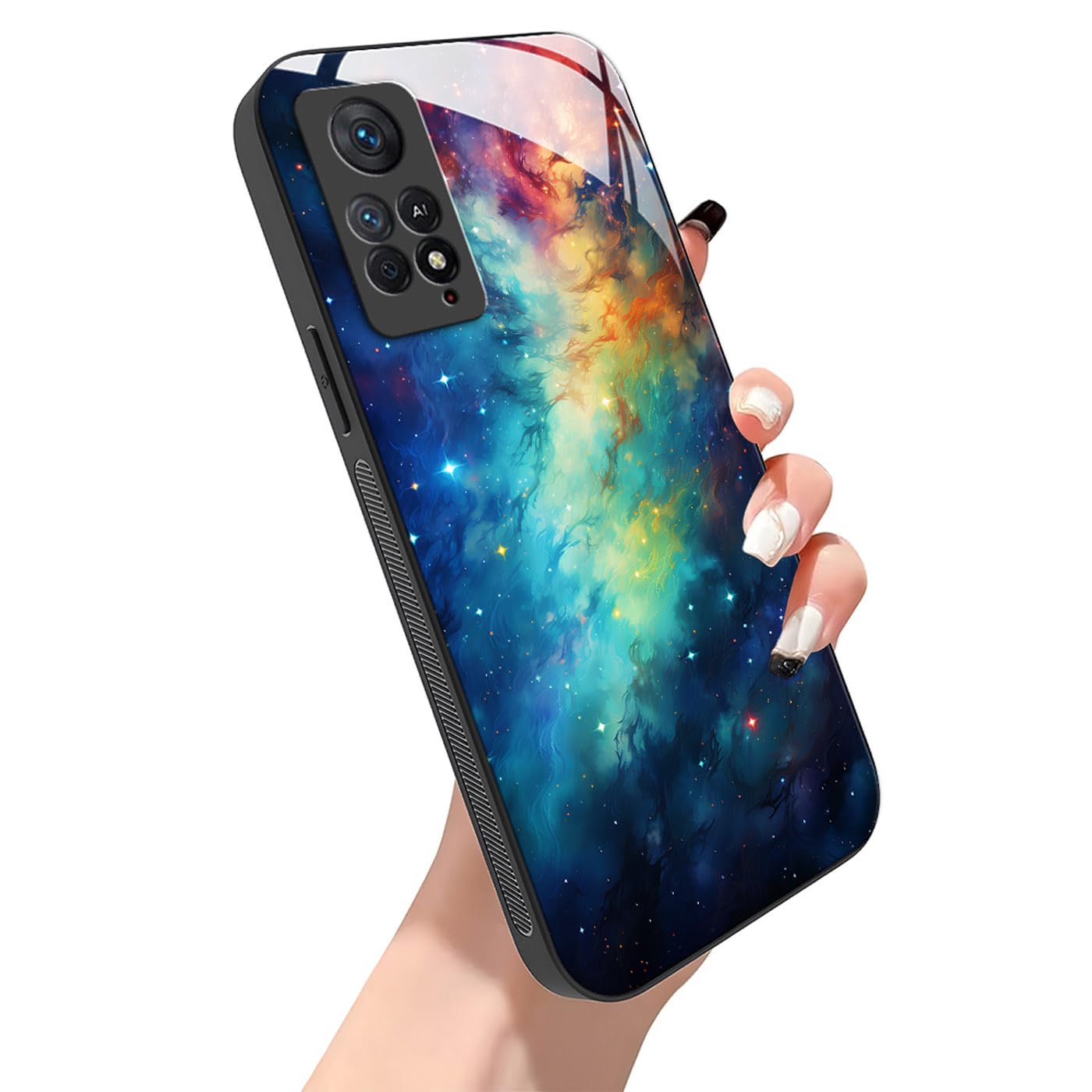 YUXING Cover per Xiaomi Redmi Note 11 Pro Plus 5G (11 Pro+ 5G) - Abstact Art Geometry Pattern Antigraffio Vetro Back Cover, Custodia Antiurto Antiscivolo Sottile (Abstact Art,02