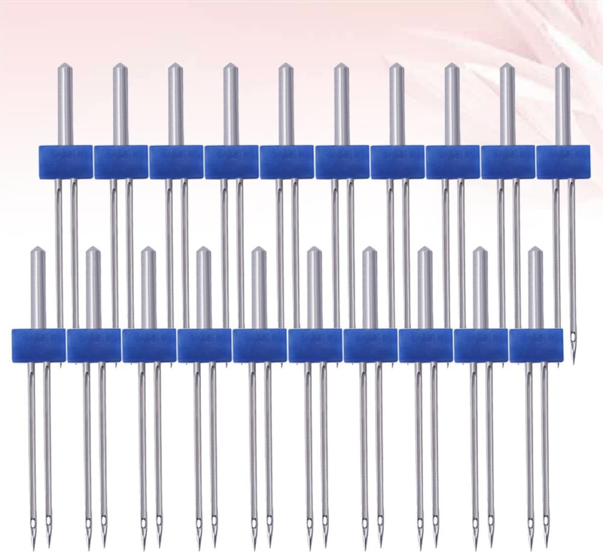 OSALADI Electric Multi-Function Twin Needles 3mm 100pcs Double Sewing Machine Needles for Household Use Compatible with Knits and Sewing Projects