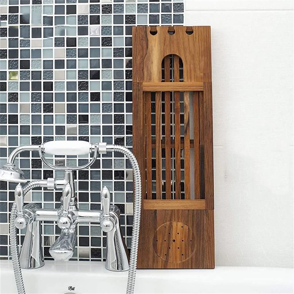 Estante para bañera de Estilo Europeo, telescópico, de Madera Maciza, Placa de Soporte para bañera, artefacto para baño, Estante para bañera