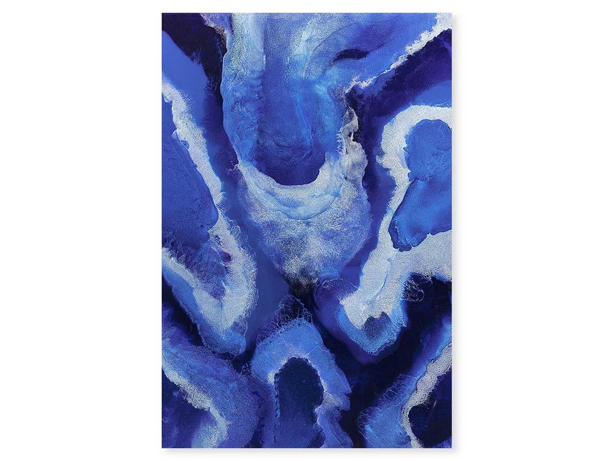 Tableau Bleu Malte d'art en toile premium 40x60 de fabrication française