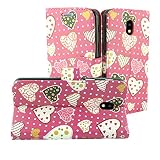 Z-GEN - for Samsung Galaxy J3 Star/Achieve/Aura/Orbit, J3V 3rd Gen 2018 Wallet Case - Lovely Hearts
