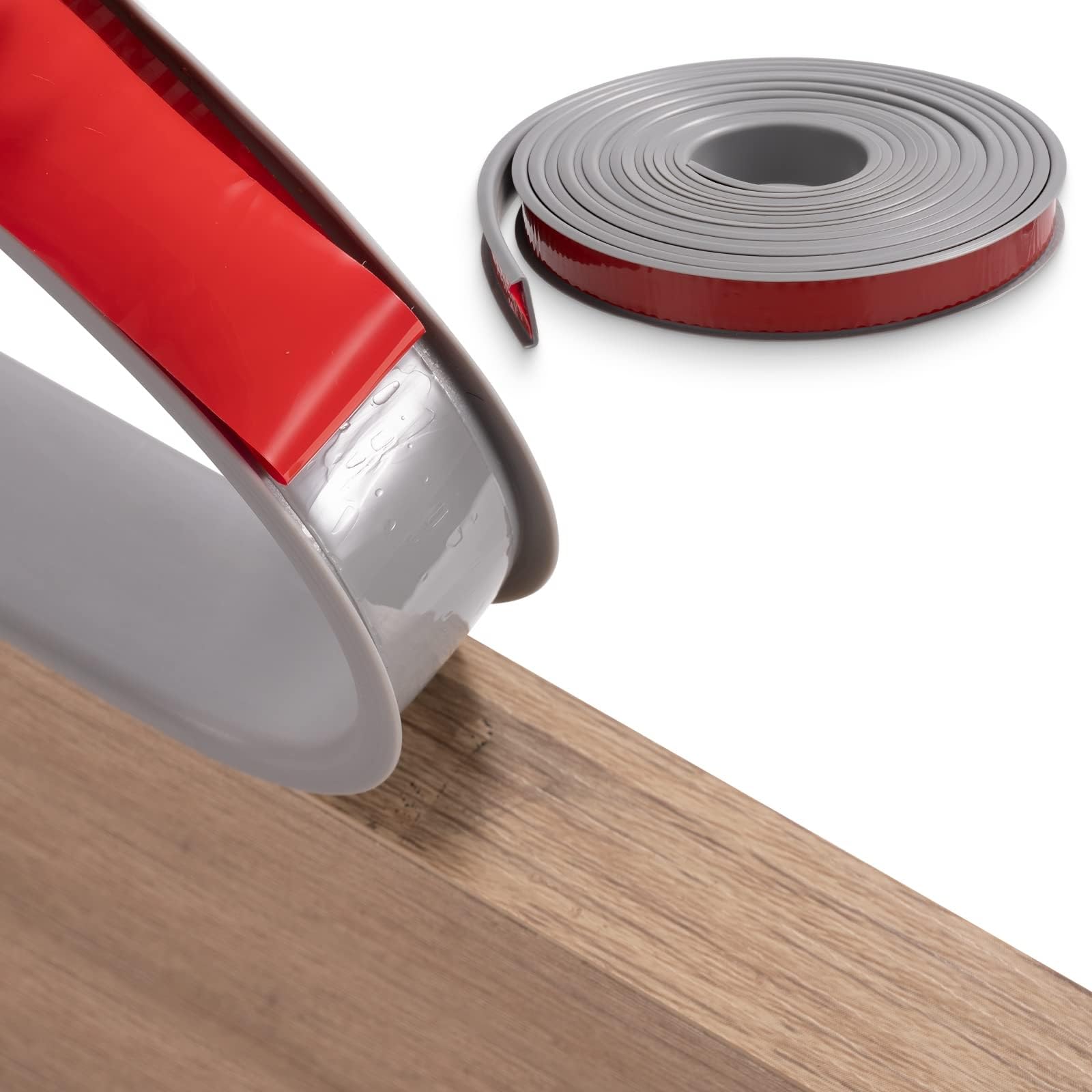 Foelanne Grey U-Shape Furniture Edge Banding, 9-40Mm U-Shape Furniture Edge Banding, 5M/16.4Ft Flexible Peel And Stick Edge Banding, Self Adhesive Edge Banding For Furniture Cabinet Restoration(,40Mm)