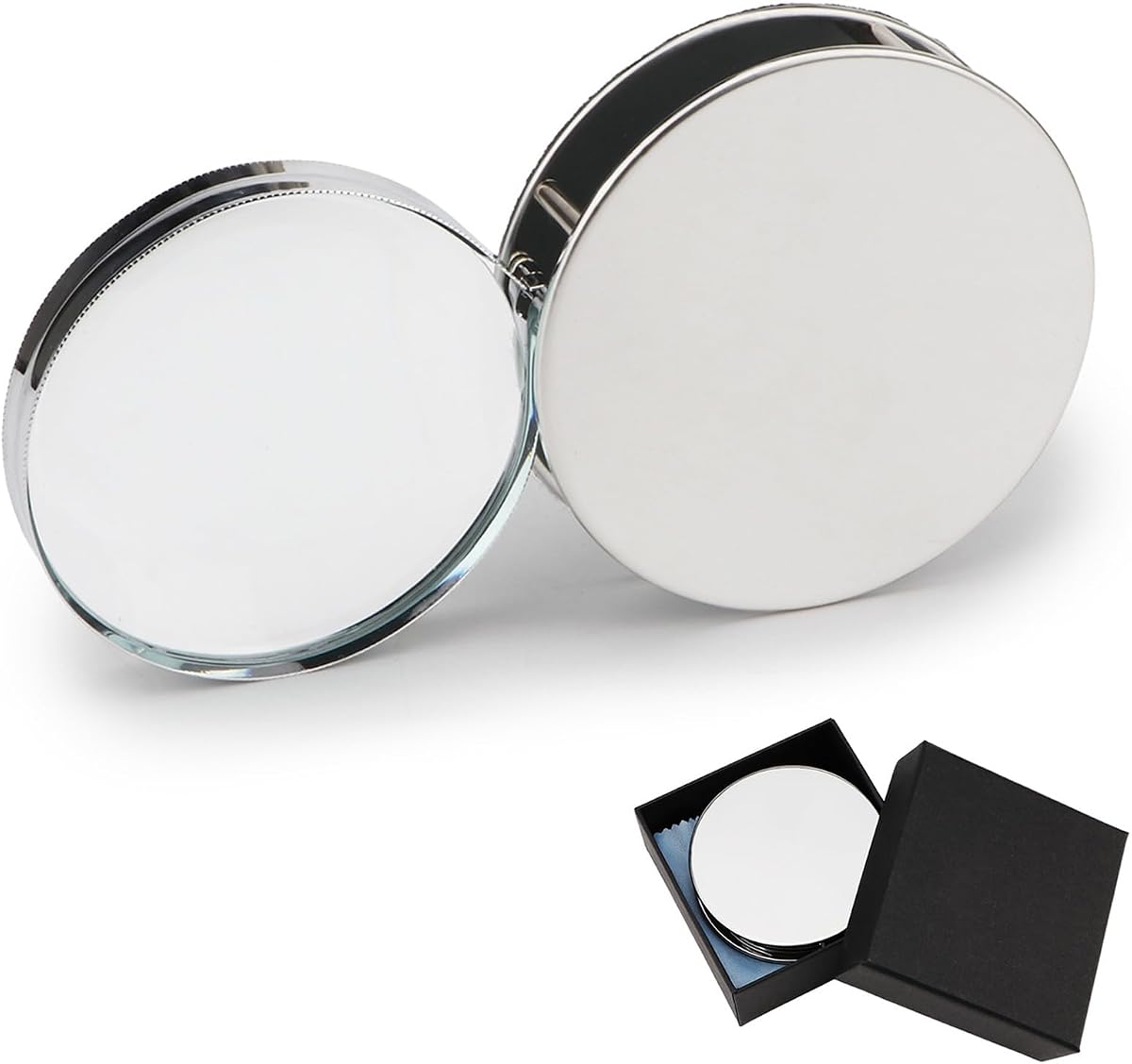 Rongon 20X Handheld Magnifier, Pocket Magnifying Glass Reading Magnifier | Metal, folding magnifying glass to 180° rotation comes with a gift box for reading inspection coins maps jewelry inspection