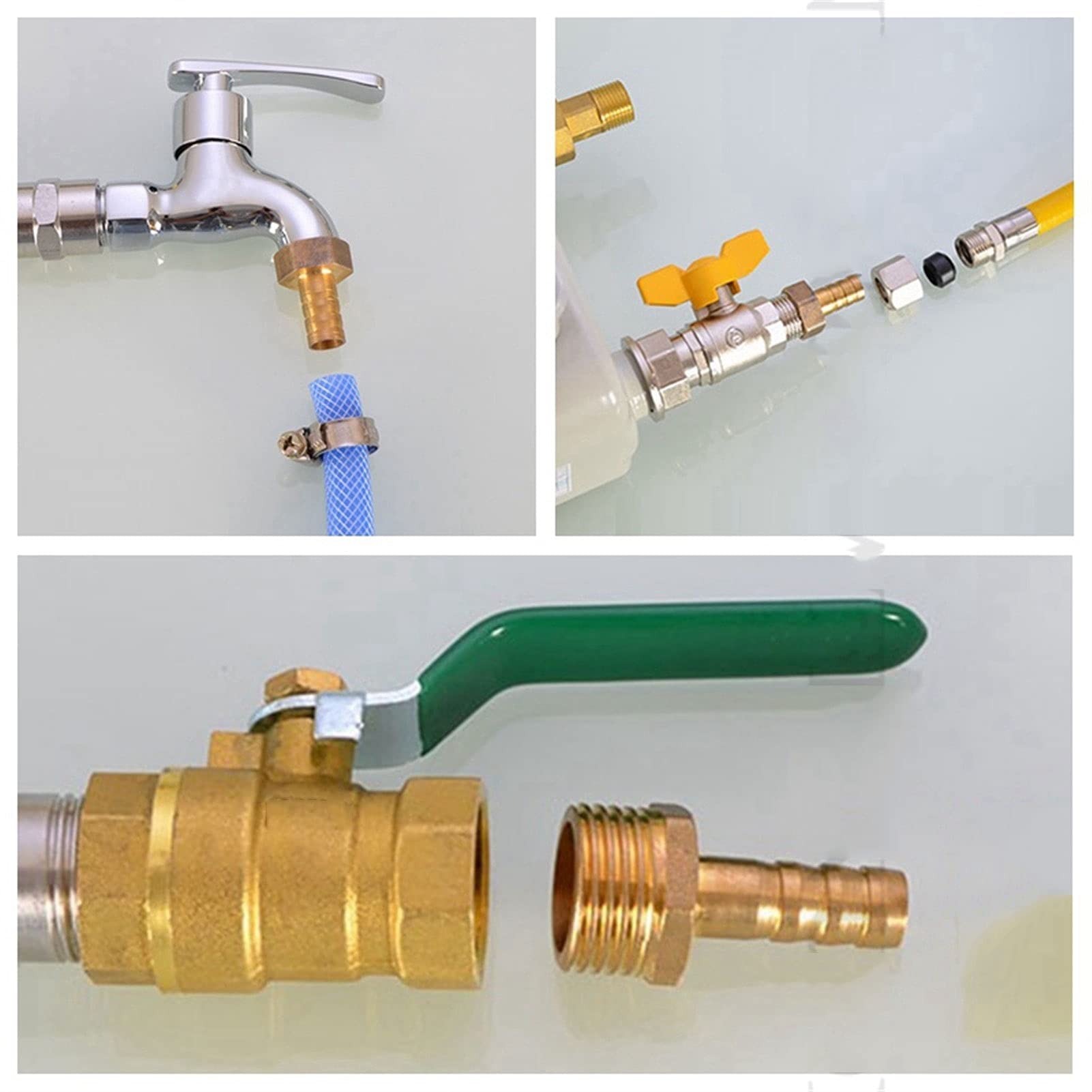 Mdingbao-Raccordo tubo ottone Raccordi per tubi in ottone Thread maschio Giunto di rame Giunto di rame 4/6 ~ 50mm Tubo flessibile a 1/8 "~ 2" BSP BSP MASCHIO CONNSUCCIO GASUFO GASHE GOUNCIATO, 2PCS, C