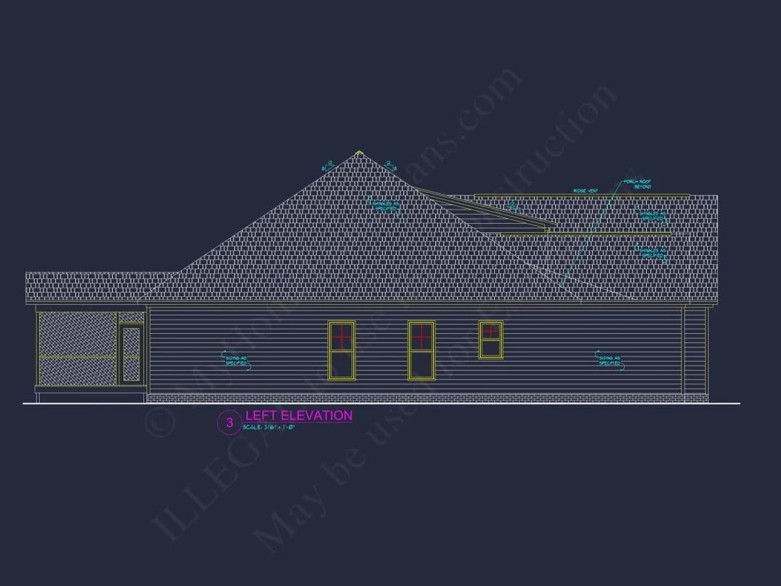 11-1505 House Plan -Traditional Colonial Home Plan - 3-Bed, 2.5-Bath, 2,450 SF