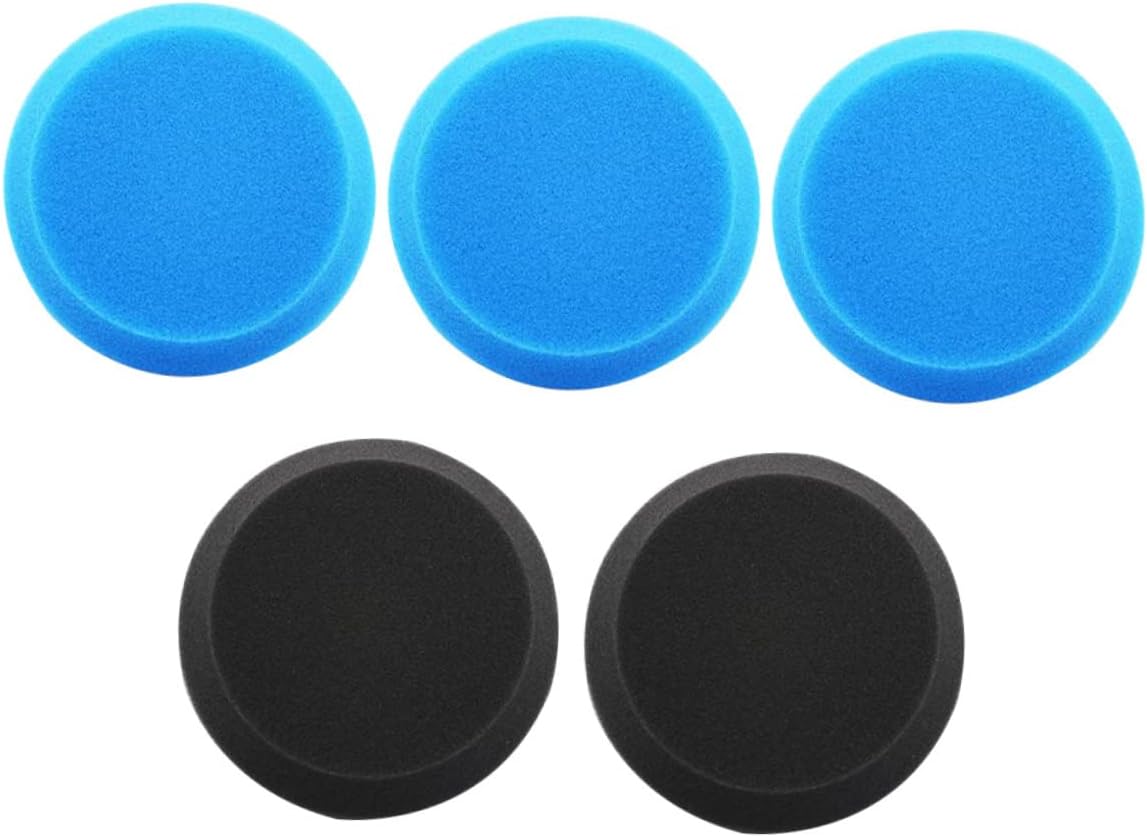 5pcs Professional Wax Applicator Pads Convenient Handheld Painting Pottery Sponges Cleaning Tools for Car Polishing and Detailing Blue Black