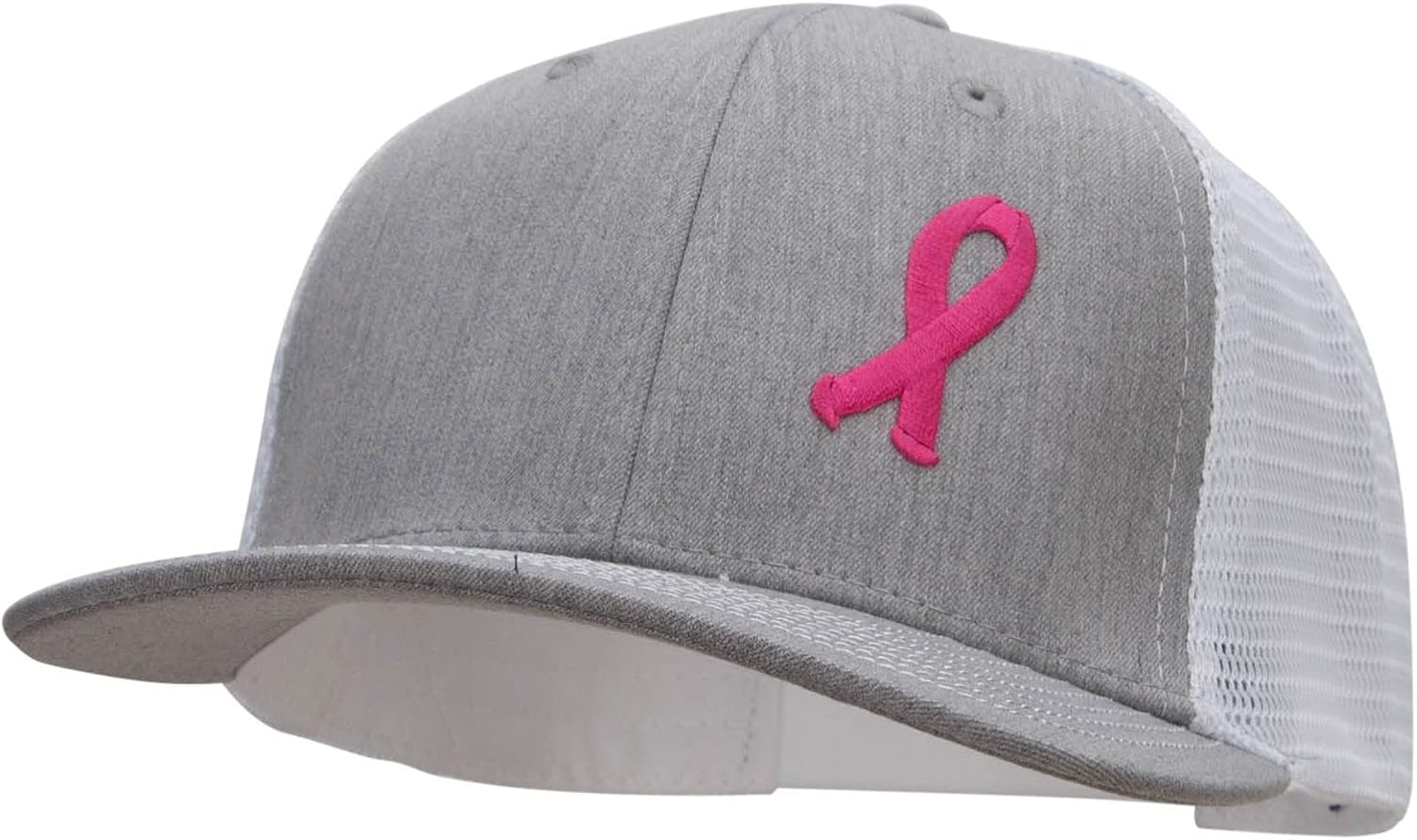 e4Hats.com Breast Cancer Awareness Symbol 6 Panel Structured Deluxe Trucker Cap