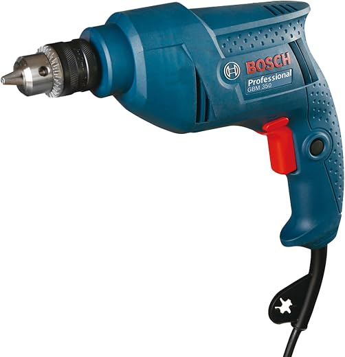 Bosch Gbm 350 Professional Rotary Drill , Wood &amp; Metal Work (350 Watt Blue),Corded Electric, 1 Pack