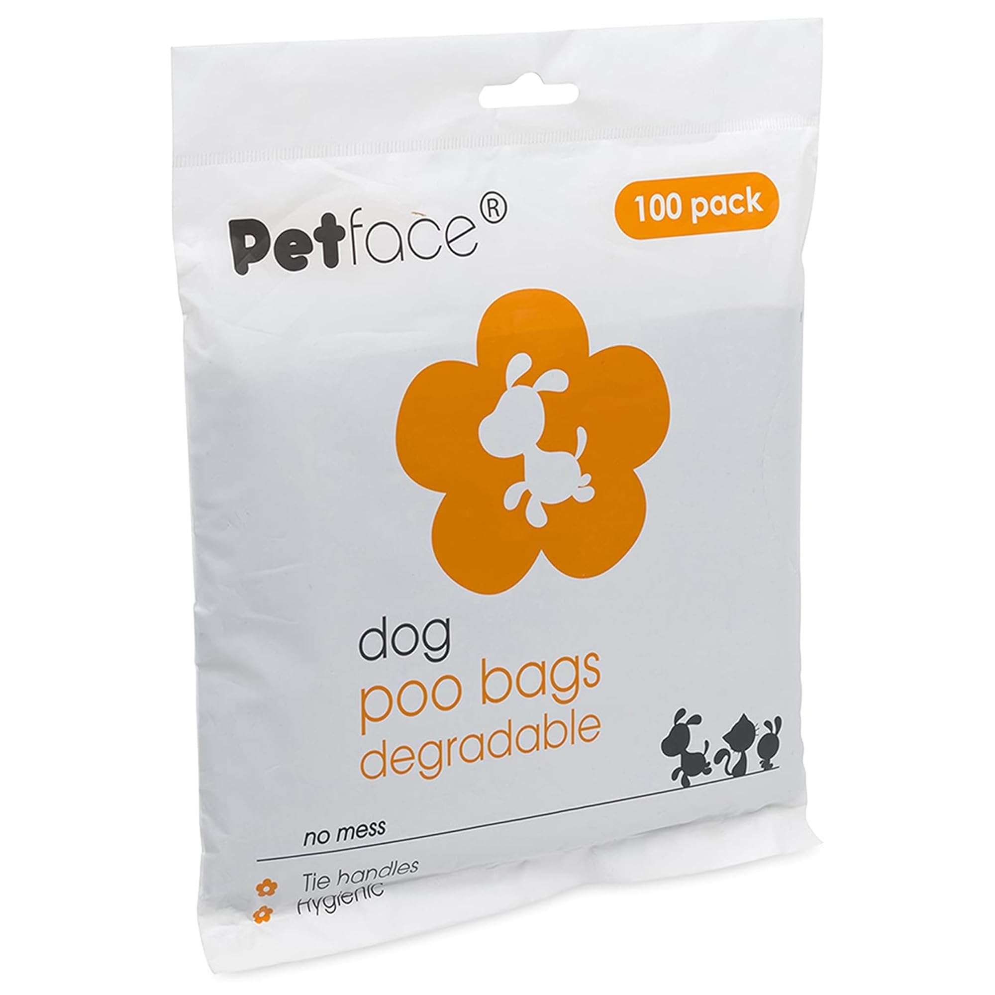 Petface No Mess Degradable Poop Bags With Tie Handles (Pack of 100) - 4