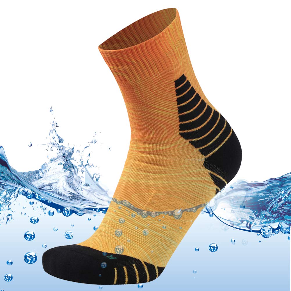 MEIKAN100% Waterproof Socks, Unisex Digital Printing Breathable Hiking Trekking Wading Socks 1 Pairs
