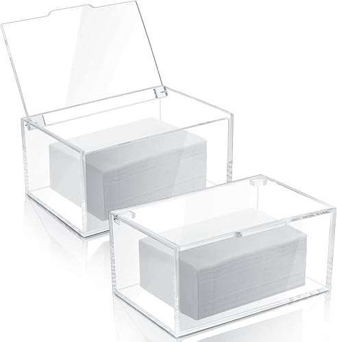 Maitys 2 piezas de soporte de hojas de secado acrílico para lavandería, dispensador de hojas de secadora transparente con tapa, hojas suavizantes de