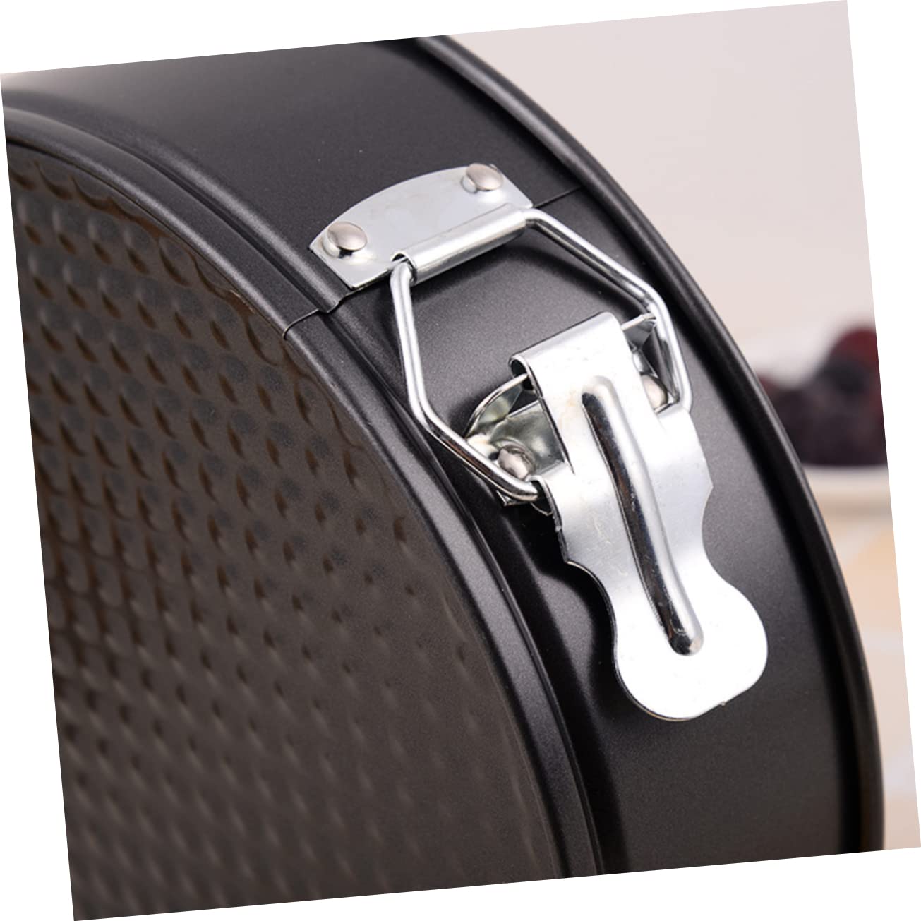 DECHOUS 6pièce Moules à Cake Ronds Antiadhésifs Acier Avec Fond Nid Abeille Pour Pâtisserie Pour Maison Fête Mariage Noir