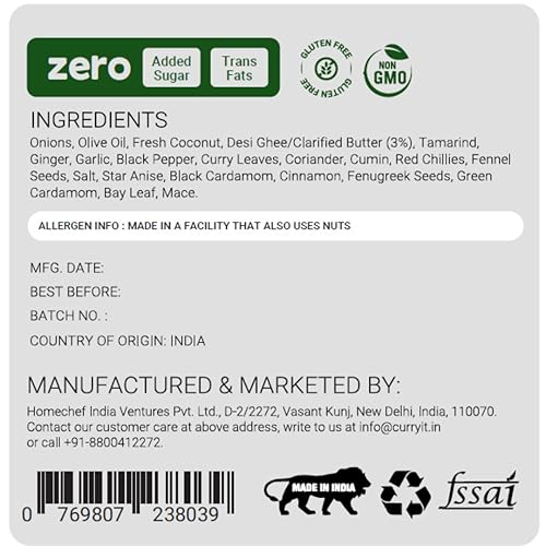 Miniatura 3 de CURRYiT Pasta instantánea de pollo al curry de Chettinad  Solo tienes que añadir pollo, cordero, pescado, huevo  Listo en 15-30 minutos  Sirve 6