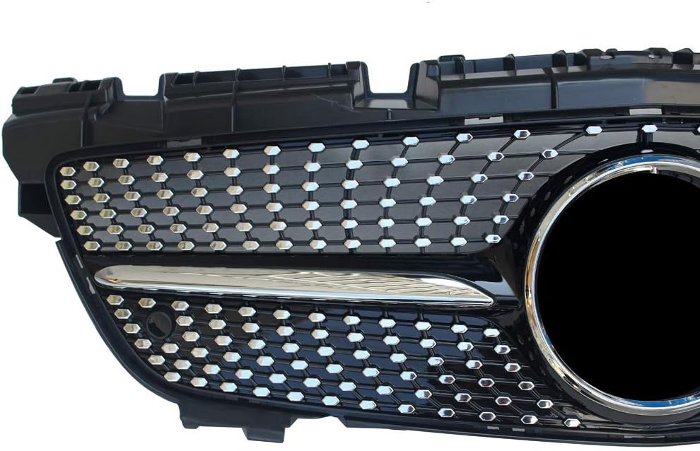 2011-2015 For-Mercedes-Benz SLK-class SLK 250 350 200 R172 Diamond Style Front Bumper Racing Grille Upper & Lower 2 pieces