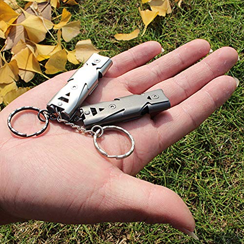 Apito de acampamento, Andoer Conjunto de mosquetão de 2 unidades para acampamento e apito de emergên