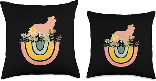 Miniatura 3 de Border Collie for Men Women Boys Girls by RJ Border Collie Dog-Mom Dad Pet Cute Rainbow Boho Pink Throw Pillow, 18x18, Multicolor