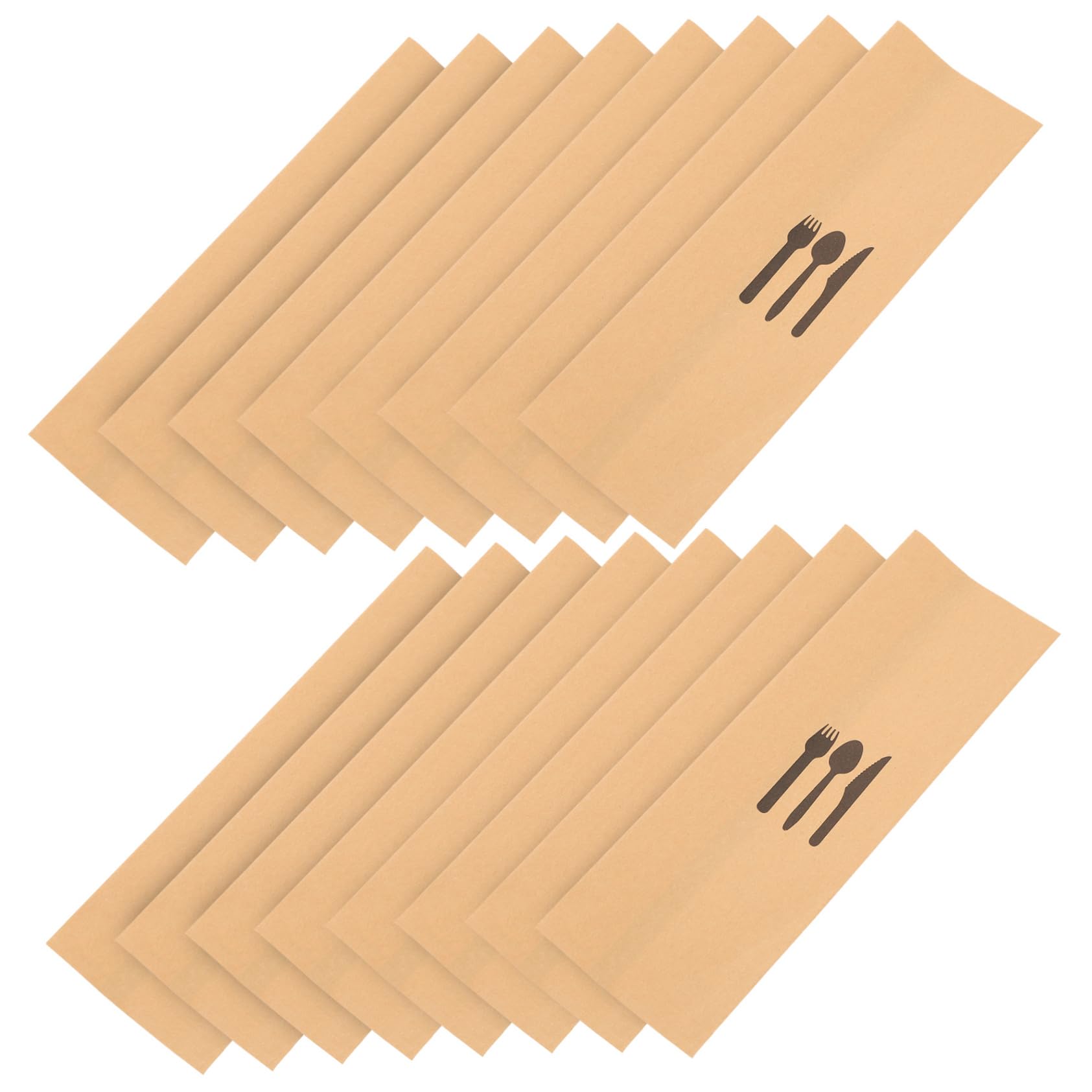 Bolsas de almacenamiento de cubiertos de papel kraft para vajilla de banquetes