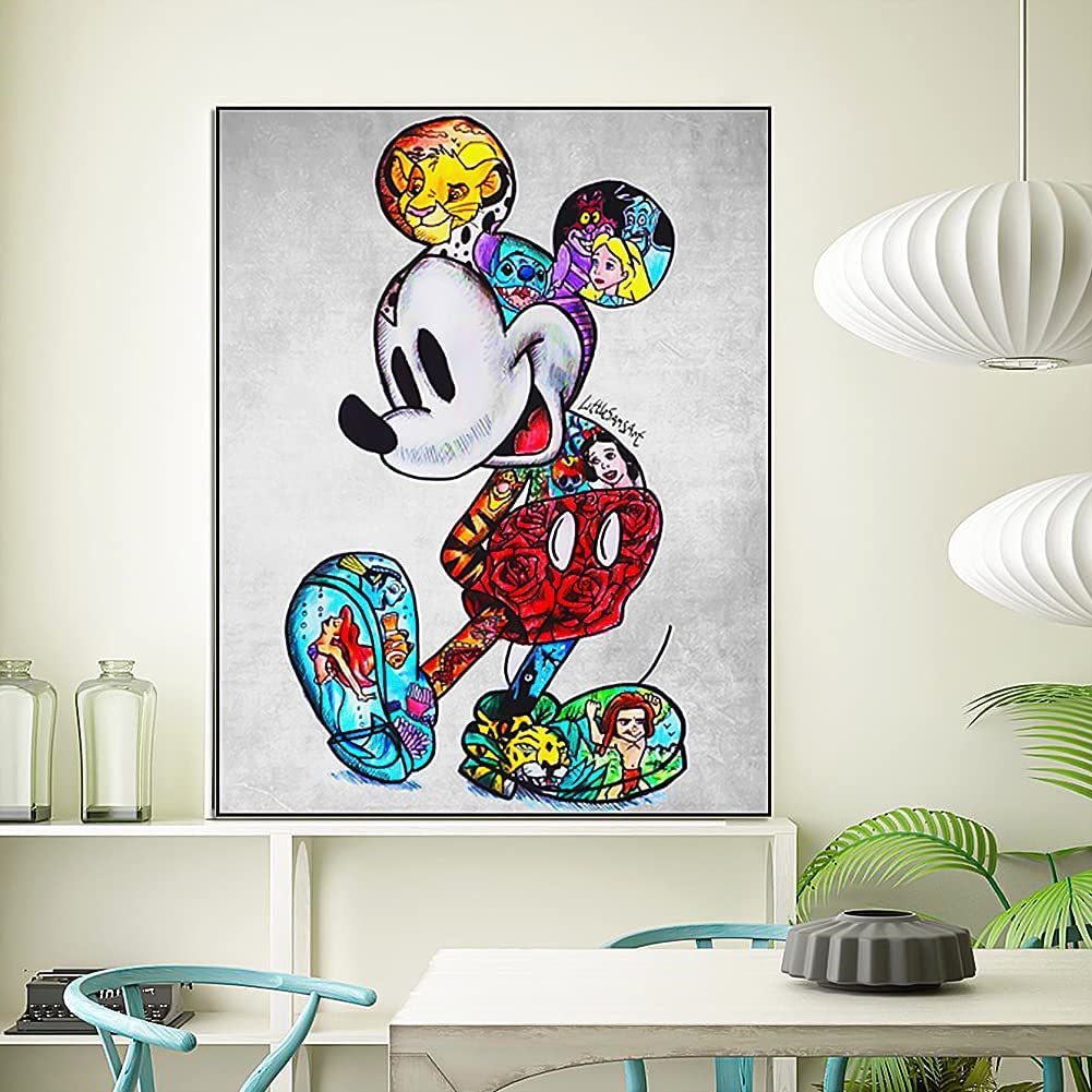 Gujey 5D Diamond Painting Mickey - 40x30cm DIY Diamant Malerei Set