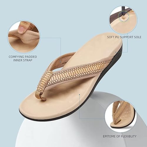Miniatura 3 de QLEYO Cómodas sandalias para caminar para mujer con soporte de arco, las mejores sandalias para fascitis plantar para aliviar el dolor de pies